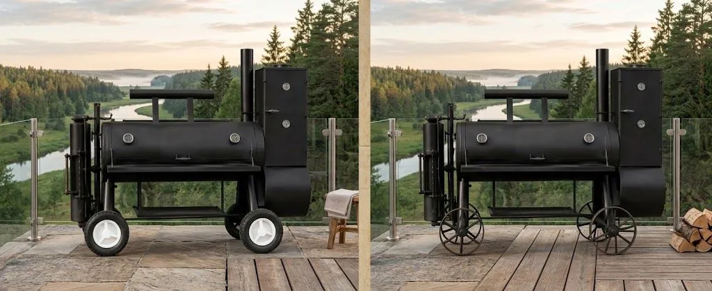 Muovipyörät vs. metallipyörät suuriin grilleihin